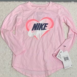 Nike Kids Pink Long Sleeve Shirt NWT